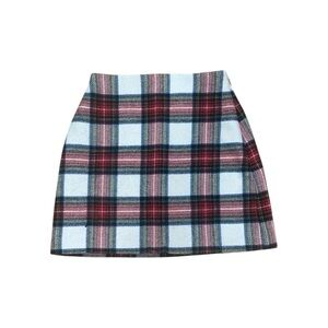 Abercrombie & Fitch Plaid Mini Skirt - Red, Blue, White